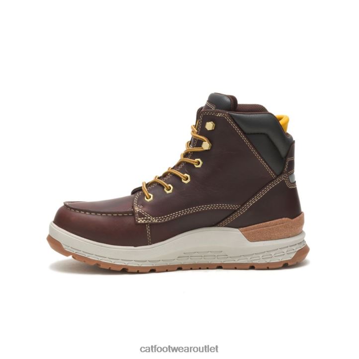 Men Caterpillar Impact Waterproof Work Boot Friar Brown 8FHTR57 | Work Boots