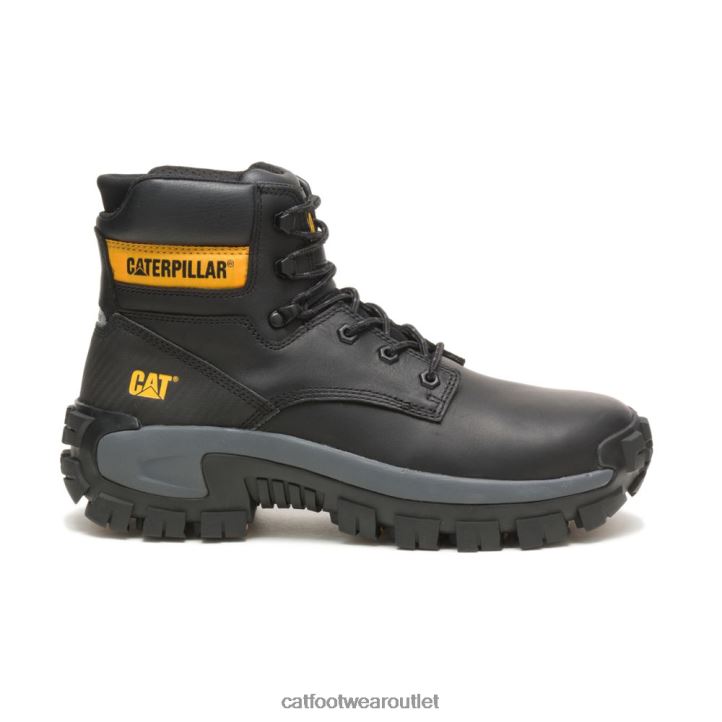 Men Caterpillar Invader Hi Steel Toe Work Boot Black 8FHTR6 | Work Boots