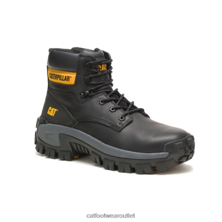 Men Caterpillar Invader Hi Steel Toe Work Boot Black 8FHTR6 | Work Boots