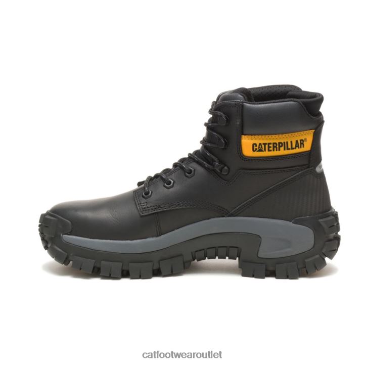 Men Caterpillar Invader Hi Steel Toe Work Boot Black 8FHTR6 | Work Boots