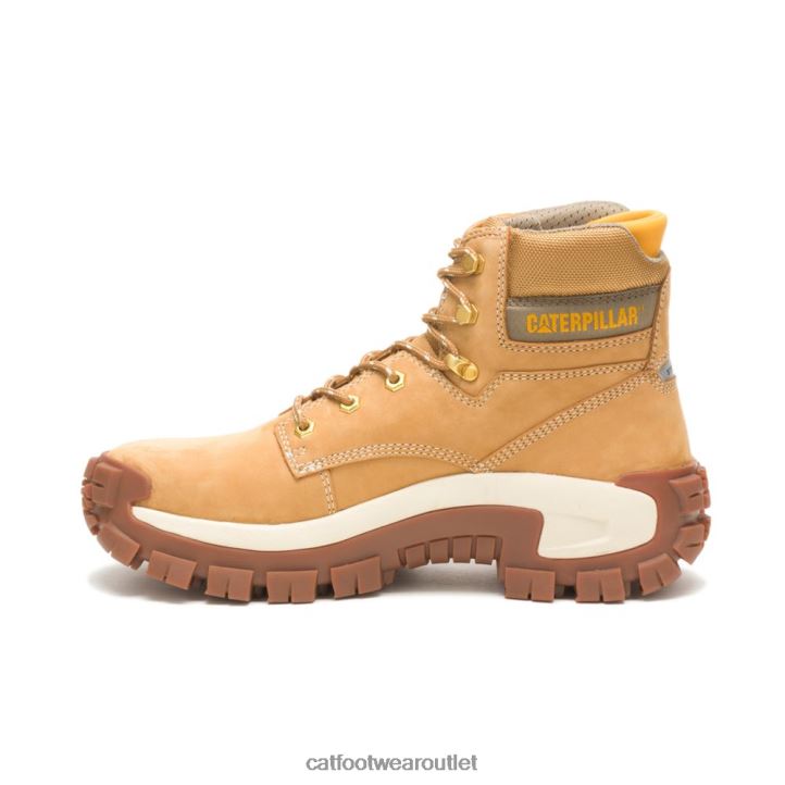 Men Caterpillar Invader Hi Steel Toe Work Boot Honey Reset 8FHTR5 | Work Boots
