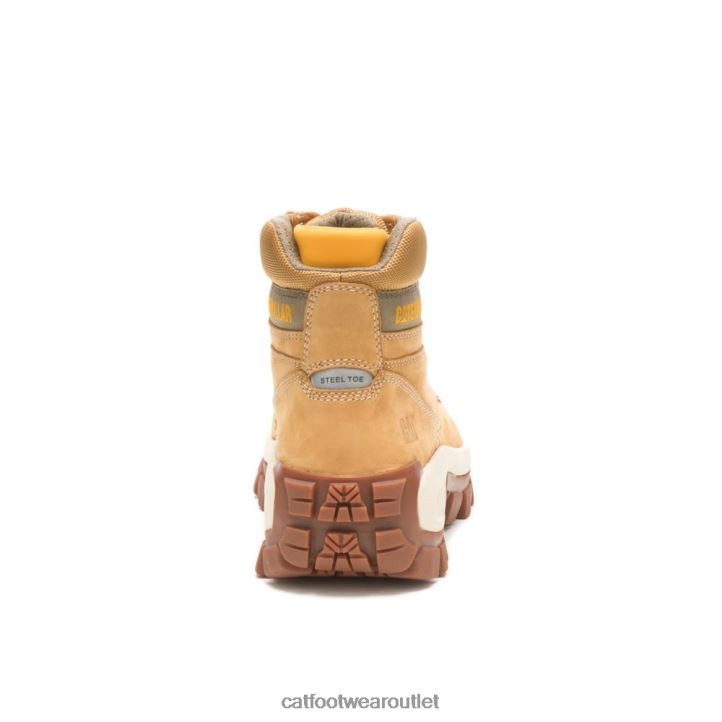 Men Caterpillar Invader Hi Steel Toe Work Boot Honey Reset 8FHTR5 | Work Boots