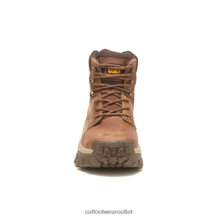 Men Caterpillar Invader Hi Steel Toe Work Boot Mushroom 8FHTR4 | Work Boots