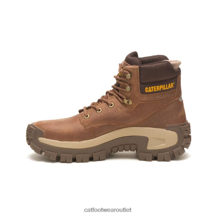 Men Caterpillar Invader Hi Steel Toe Work Boot Mushroom 8FHTR4 | Work Boots