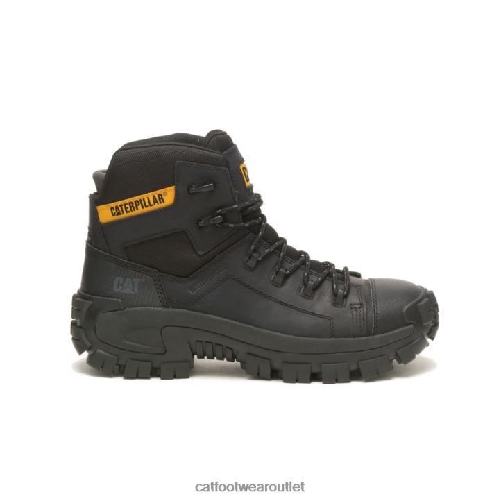 Men Caterpillar Invader Hiker Waterproof Composite Toe Work Boot Black 8FHTR1 | Work Boots