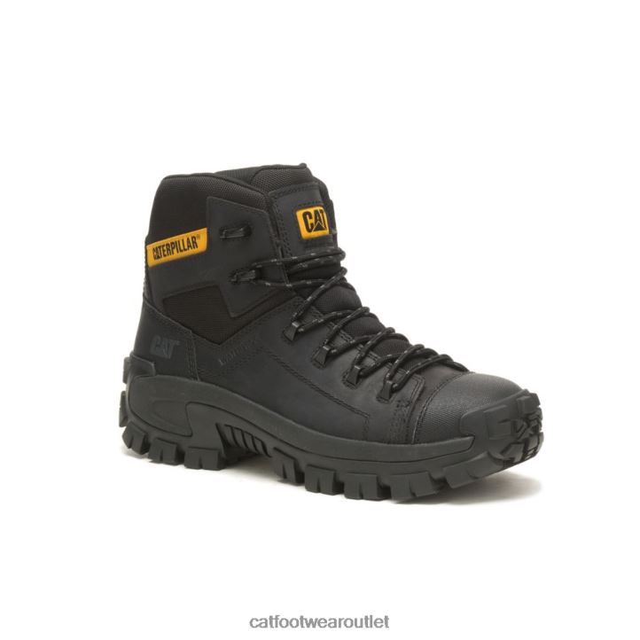Men Caterpillar Invader Hiker Waterproof Composite Toe Work Boot Black 8FHTR1 | Work Boots