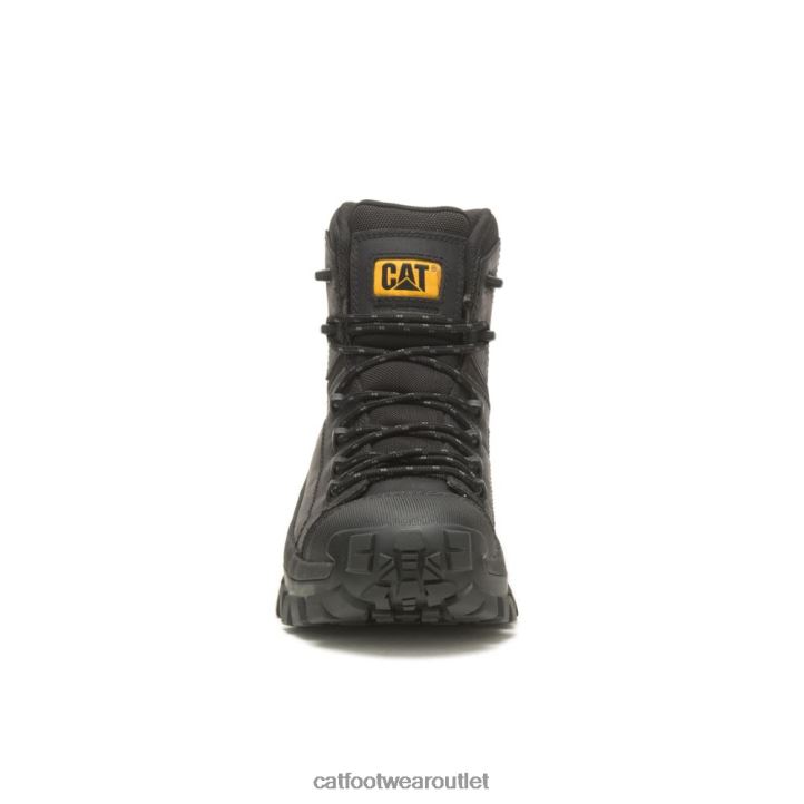 Men Caterpillar Invader Hiker Waterproof Composite Toe Work Boot Black 8FHTR1 | Work Boots