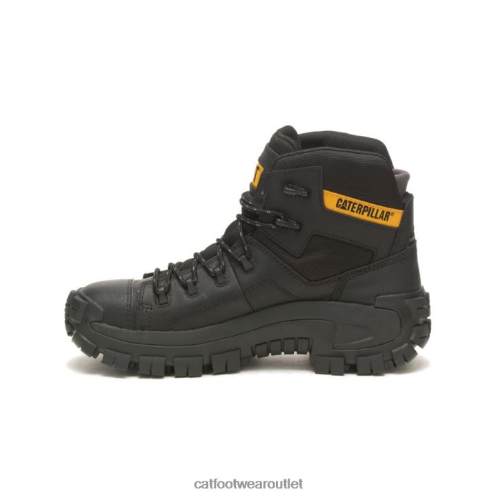 Men Caterpillar Invader Hiker Waterproof Composite Toe Work Boot Black 8FHTR1 | Work Boots