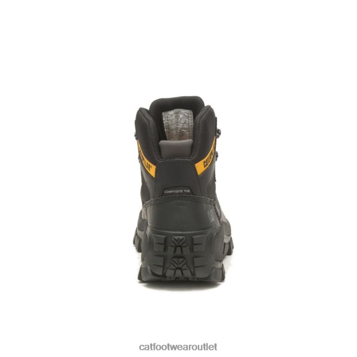 Men Caterpillar Invader Hiker Waterproof Composite Toe Work Boot Black 8FHTR1 | Work Boots