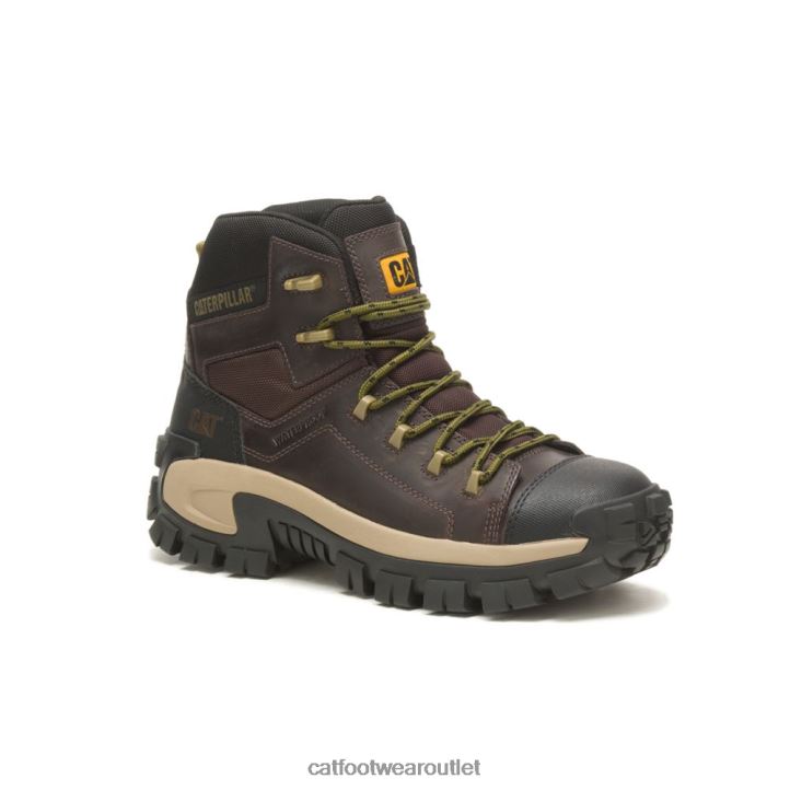 Men Caterpillar Invader Hiker Waterproof Composite Toe Work Boot Coffee Bean 8FHTR2 | Work Boots