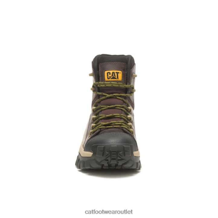 Men Caterpillar Invader Hiker Waterproof Composite Toe Work Boot Coffee Bean 8FHTR2 | Work Boots