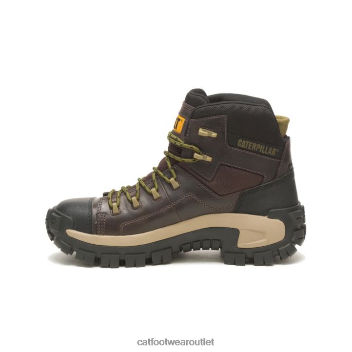 Men Caterpillar Invader Hiker Waterproof Composite Toe Work Boot Coffee Bean 8FHTR2 | Work Boots