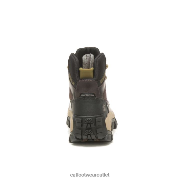 Men Caterpillar Invader Hiker Waterproof Composite Toe Work Boot Coffee Bean 8FHTR2 | Work Boots