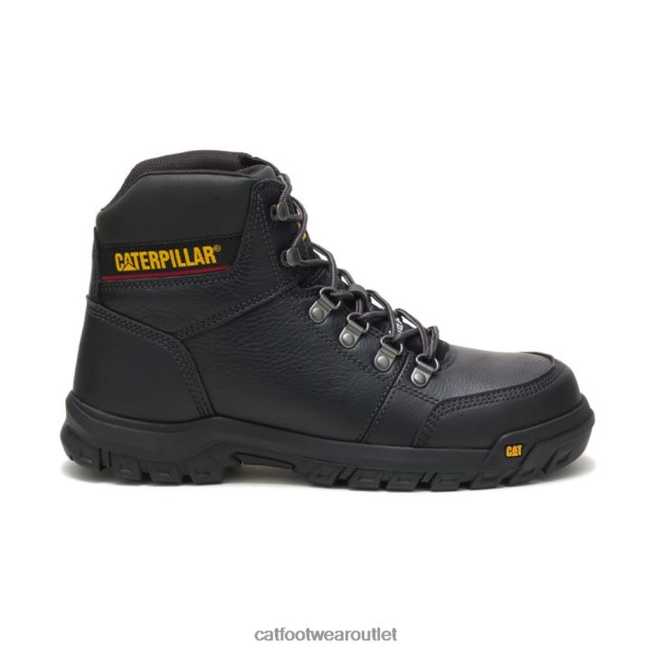 Men Caterpillar Outline Steel Toe Work Boot Black 8FHTR65 | Work Boots