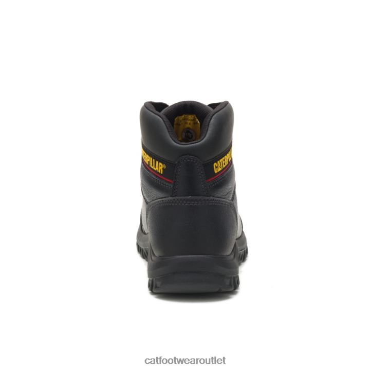 Men Caterpillar Outline Steel Toe Work Boot Black 8FHTR65 | Work Boots