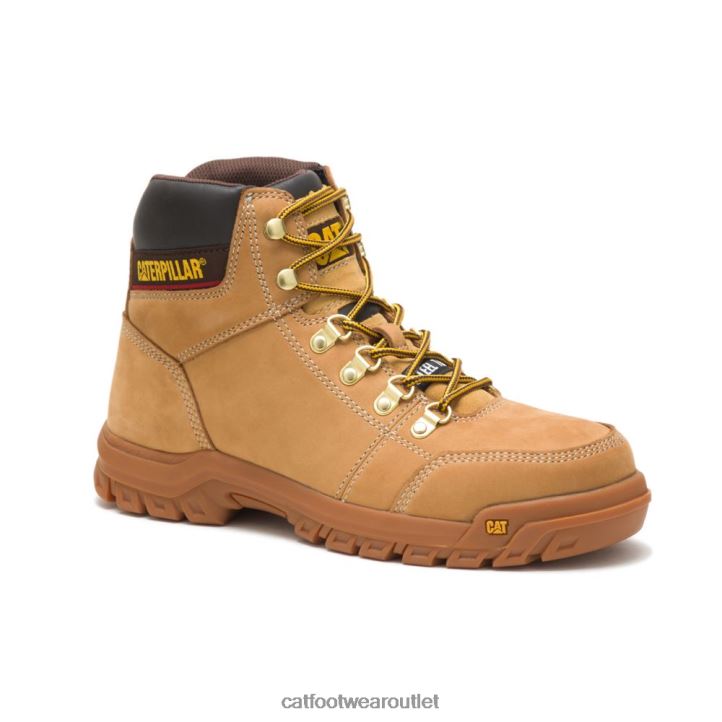 Men Caterpillar Outline Steel Toe Work Boot Honey Reset 8FHTR64 | Work Boots