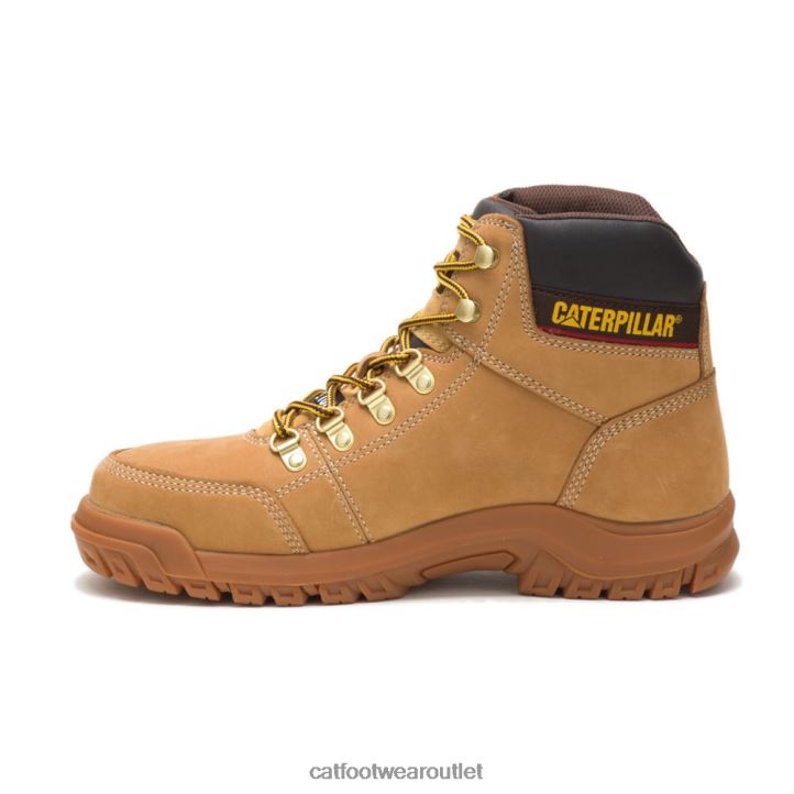 Men Caterpillar Outline Steel Toe Work Boot Honey Reset 8FHTR64 | Work Boots