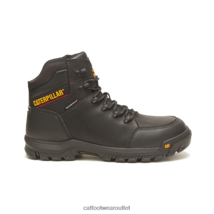 Men Caterpillar Resorption Waterproof Composite Toe Work Boot Black 8FHTR50 | Work Boots