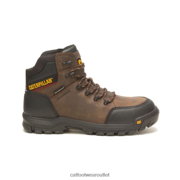 Men Caterpillar Resorption Waterproof Composite Toe Work Boot Seal Brown 8FHTR49 | Work Boots