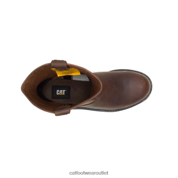 Men Caterpillar Revolver Steel Toe Work Boot Brown 8FHTR27 | Work Boots