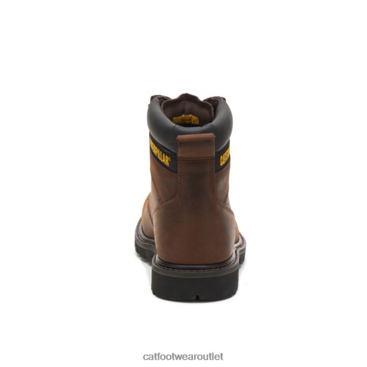 Men Caterpillar Second Shift Steel Toe Work Boot Dark Brown 8FHTR16 | Work Boots