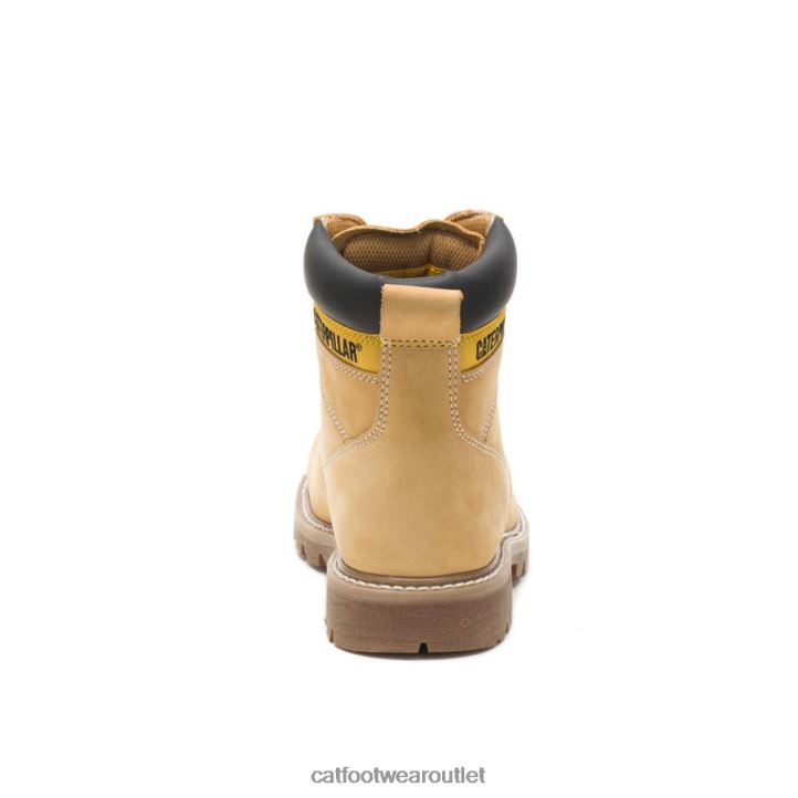 Men Caterpillar Second Shift Steel Toe Work Boot Honey Nubuck 8FHTR18 | Work Boots