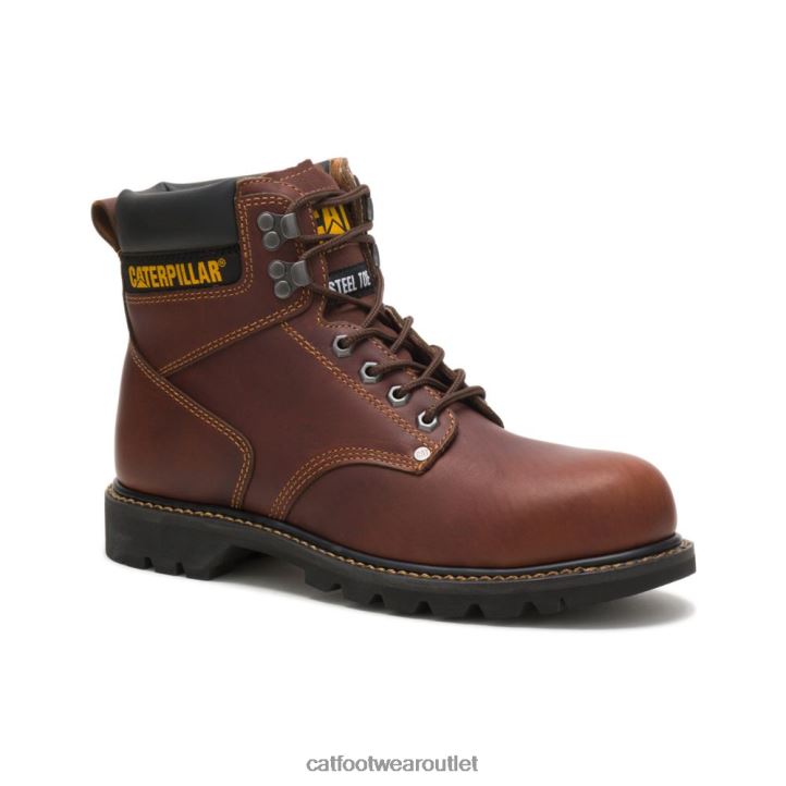 Men Caterpillar Second Shift Steel Toe Work Boot Tan 8FHTR19 | Work Boots