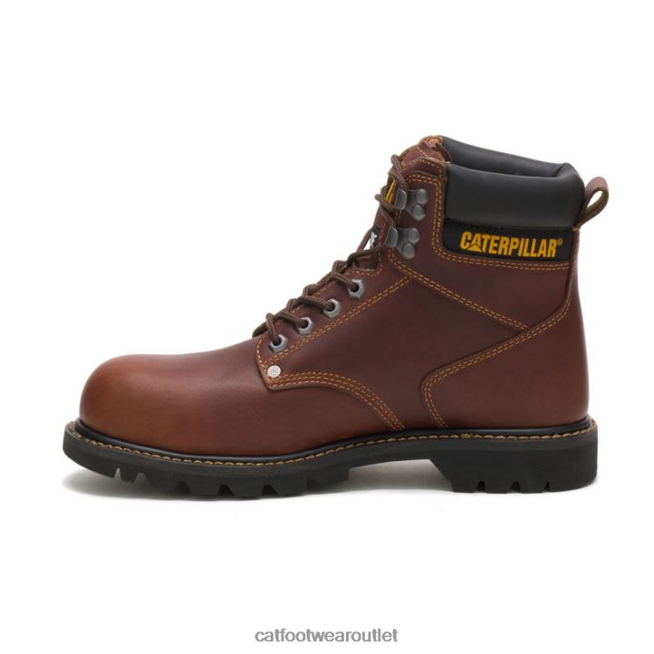 Men Caterpillar Second Shift Steel Toe Work Boot Tan 8FHTR19 | Work Boots