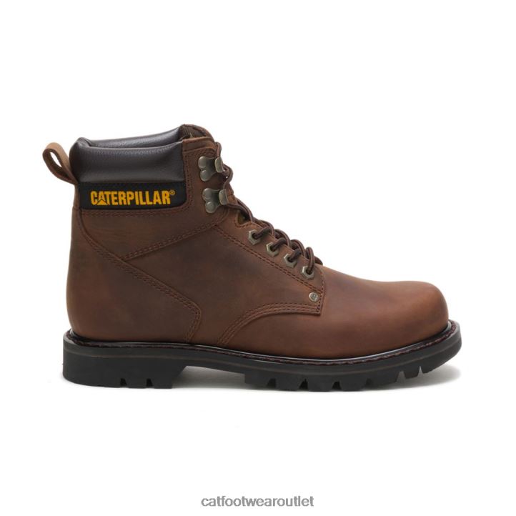 Men Caterpillar Second Shift Work Boot Dark Brown 8FHTR12 | Work Boots