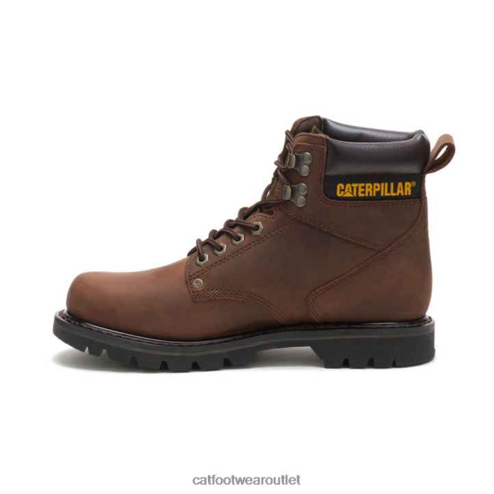 Men Caterpillar Second Shift Work Boot Dark Brown 8FHTR12 | Work Boots