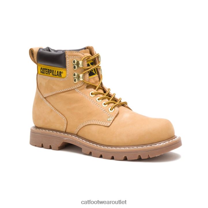 Men Caterpillar Second Shift Work Boot Honey 8FHTR13 | Work Boots