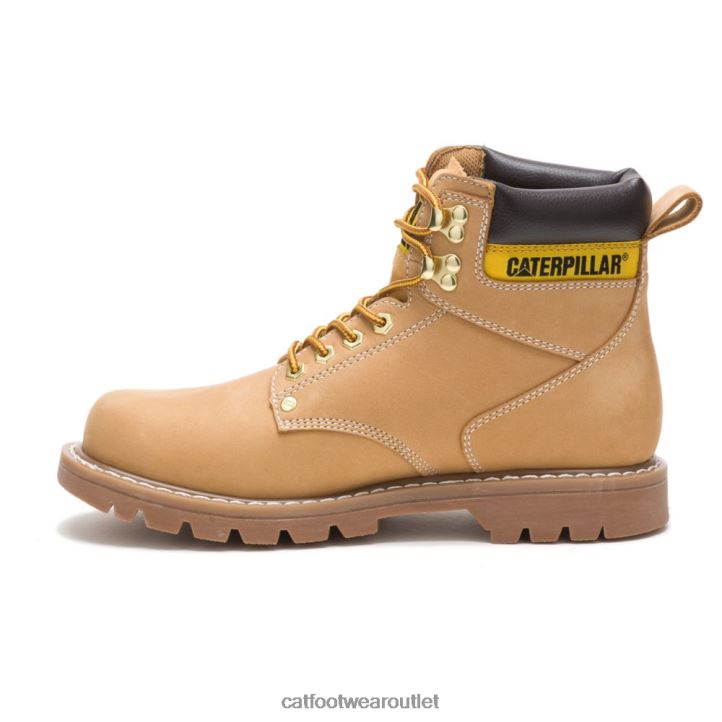 Men Caterpillar Second Shift Work Boot Honey 8FHTR13 | Work Boots