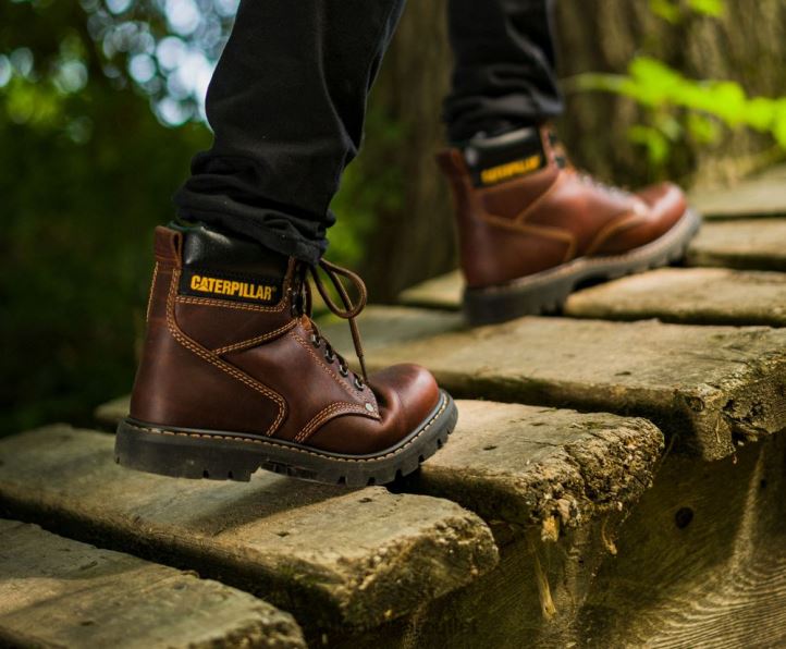 Men Caterpillar Second Shift Work Boot Honey 8FHTR13 | Work Boots