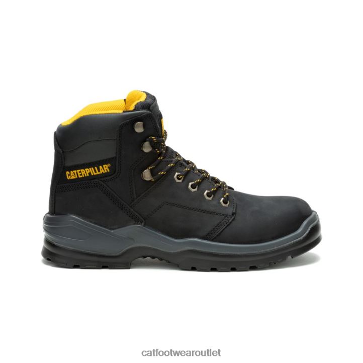 Men Caterpillar Striver Steel Toe Work Boot Black 8FHTR61 | Work Boots
