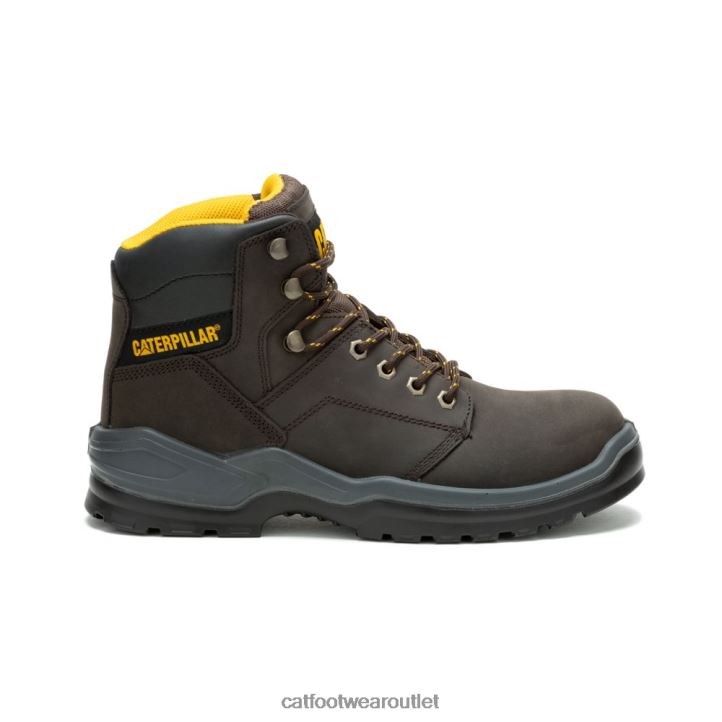 Men Caterpillar Striver Steel Toe Work Boot Brown 8FHTR62 | Work Boots