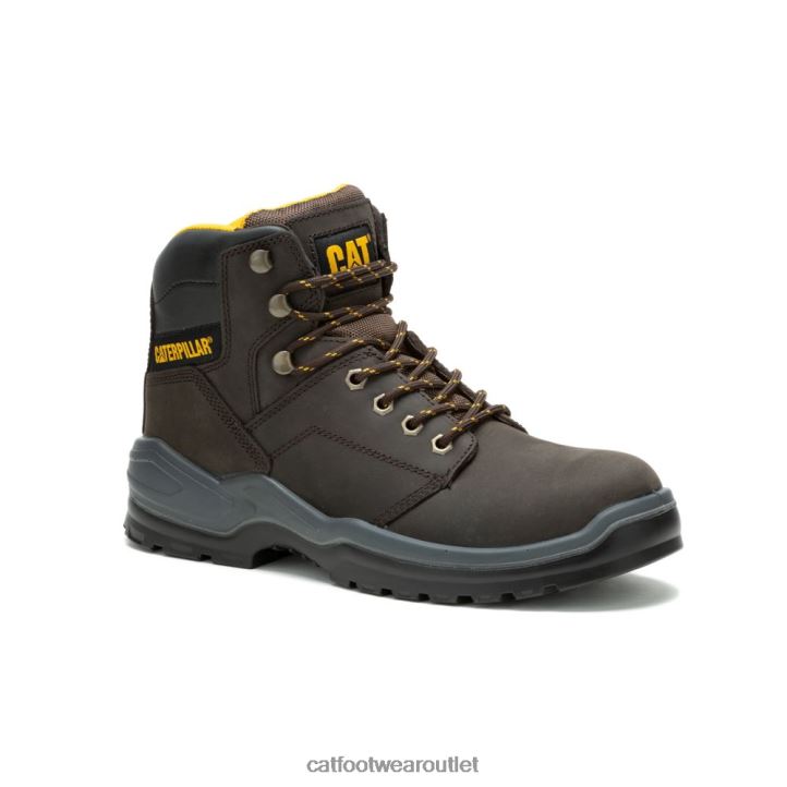 Men Caterpillar Striver Steel Toe Work Boot Brown 8FHTR62 | Work Boots