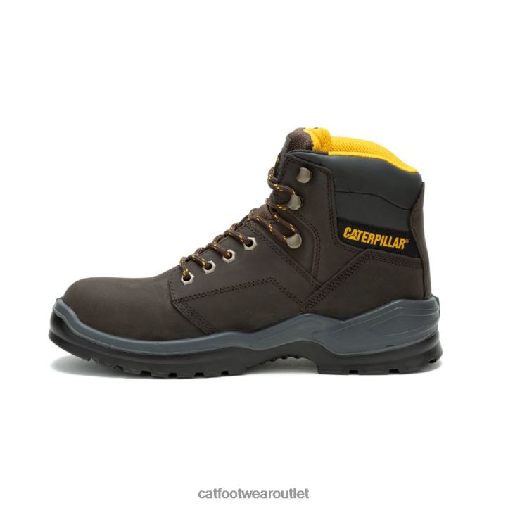 Men Caterpillar Striver Steel Toe Work Boot Brown 8FHTR62 | Work Boots