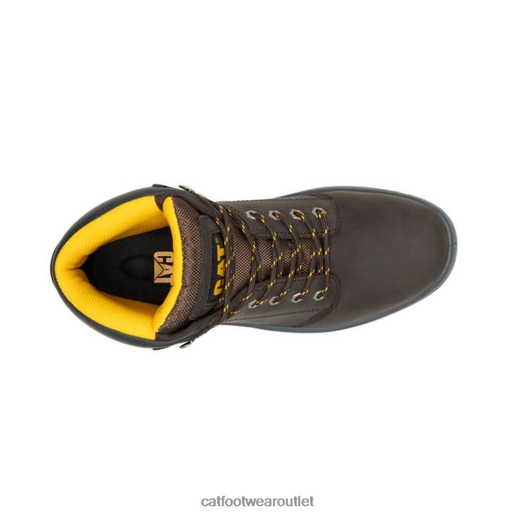 Men Caterpillar Striver Steel Toe Work Boot Brown 8FHTR62 | Work Boots