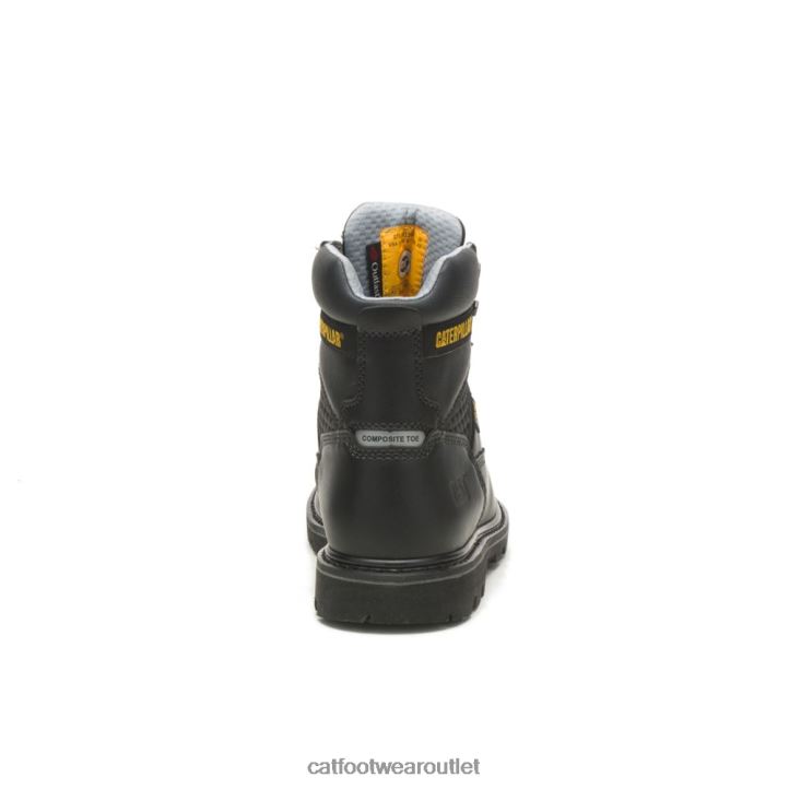 Men Caterpillar Structure Cool Composite Toe Work Boot Black 8FHTR70 | Work Boots