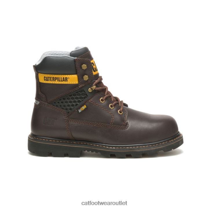 Men Caterpillar Structure Cool Composite Toe Work Boot Dark Brown 8FHTR71 | Work Boots