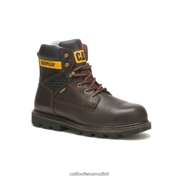 Men Caterpillar Structure Cool Composite Toe Work Boot Dark Brown 8FHTR71 | Work Boots