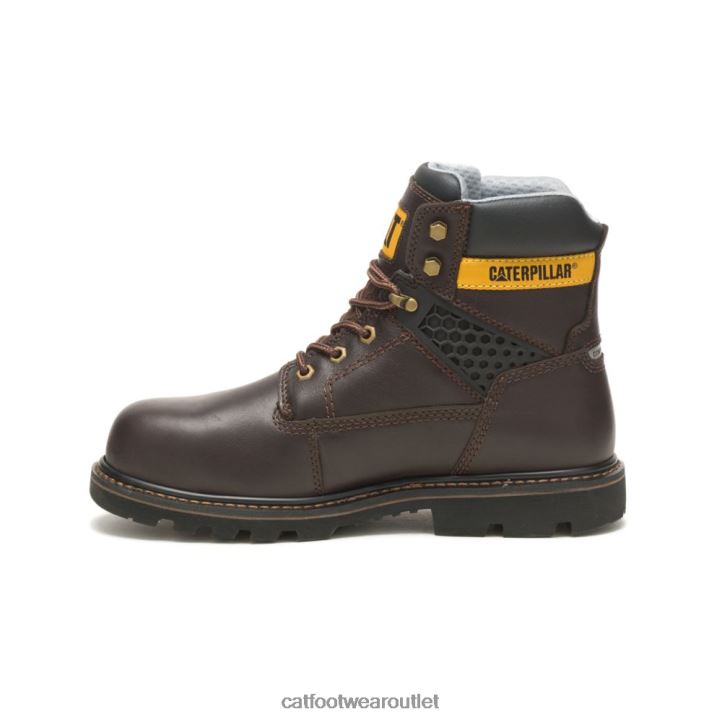Men Caterpillar Structure Cool Composite Toe Work Boot Dark Brown 8FHTR71 | Work Boots