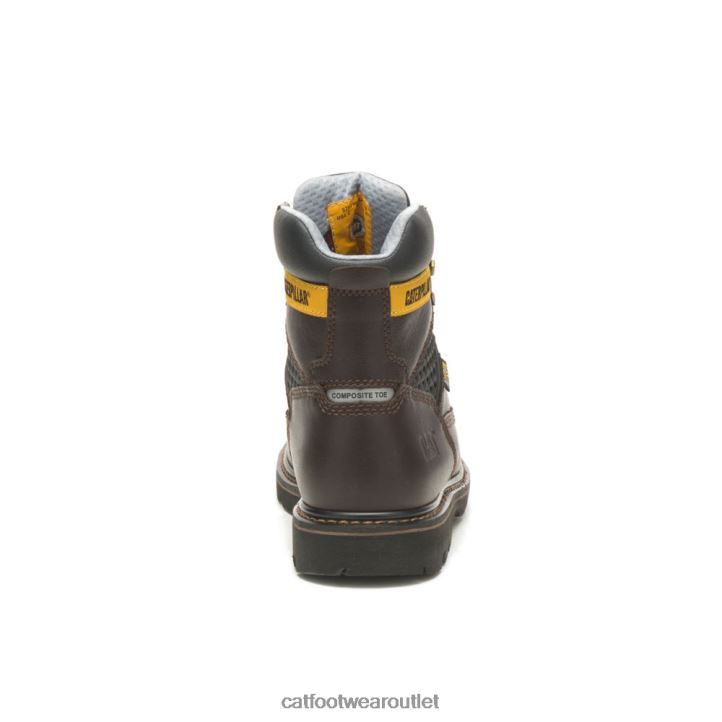 Men Caterpillar Structure Cool Composite Toe Work Boot Dark Brown 8FHTR71 | Work Boots