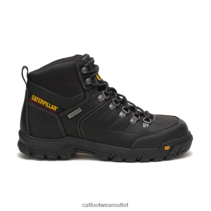 Men Caterpillar Threshold Waterproof Steel Toe Work Boot Black 8FHTR10 | Work Boots