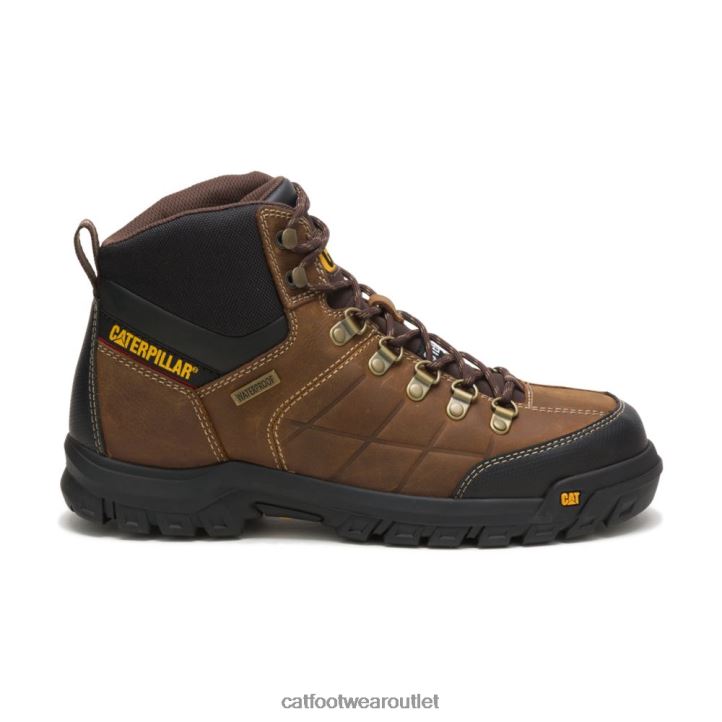 Men Caterpillar Threshold Waterproof Steel Toe Work Boot Real Brown 8FHTR11 | Work Boots