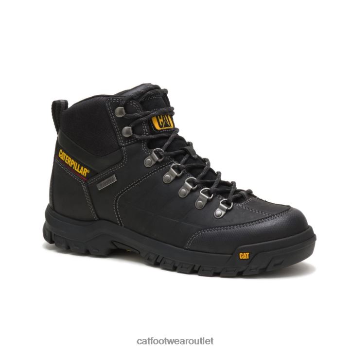 Men Caterpillar Threshold Waterproof Work Boot Black 8FHTR9 | Work Boots