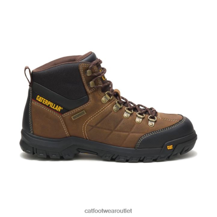 Men Caterpillar Threshold Waterproof Work Boot Real Brown 8FHTR8 | Work Boots