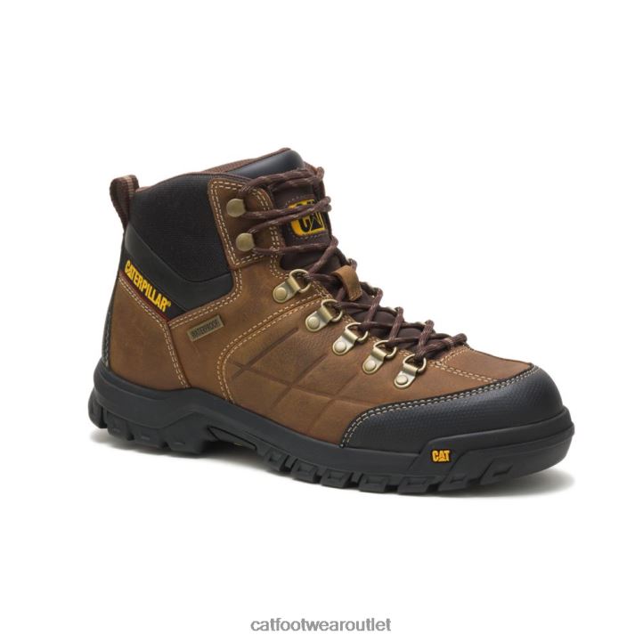 Men Caterpillar Threshold Waterproof Work Boot Real Brown 8FHTR8 | Work Boots