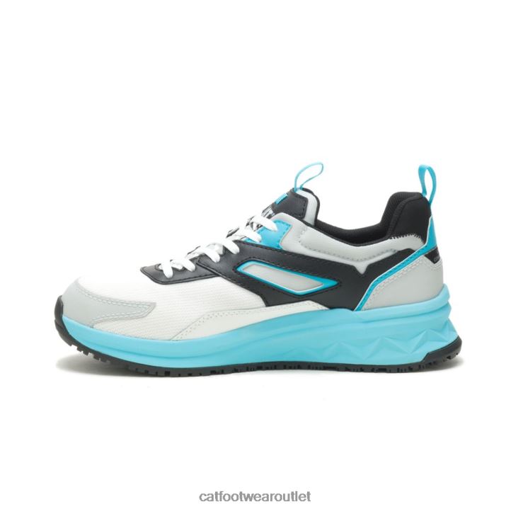 Men Caterpillar Streamline Runner Carbon Composite Toe Work Shoe Bright White/Blue 8FHTR83 | Work Shoes