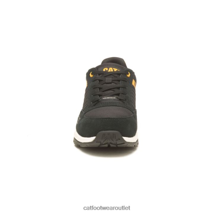 Men Caterpillar Venward Composite Toe Work Shoe Black/Cat Yellow 8FHTR85 | Work Shoes